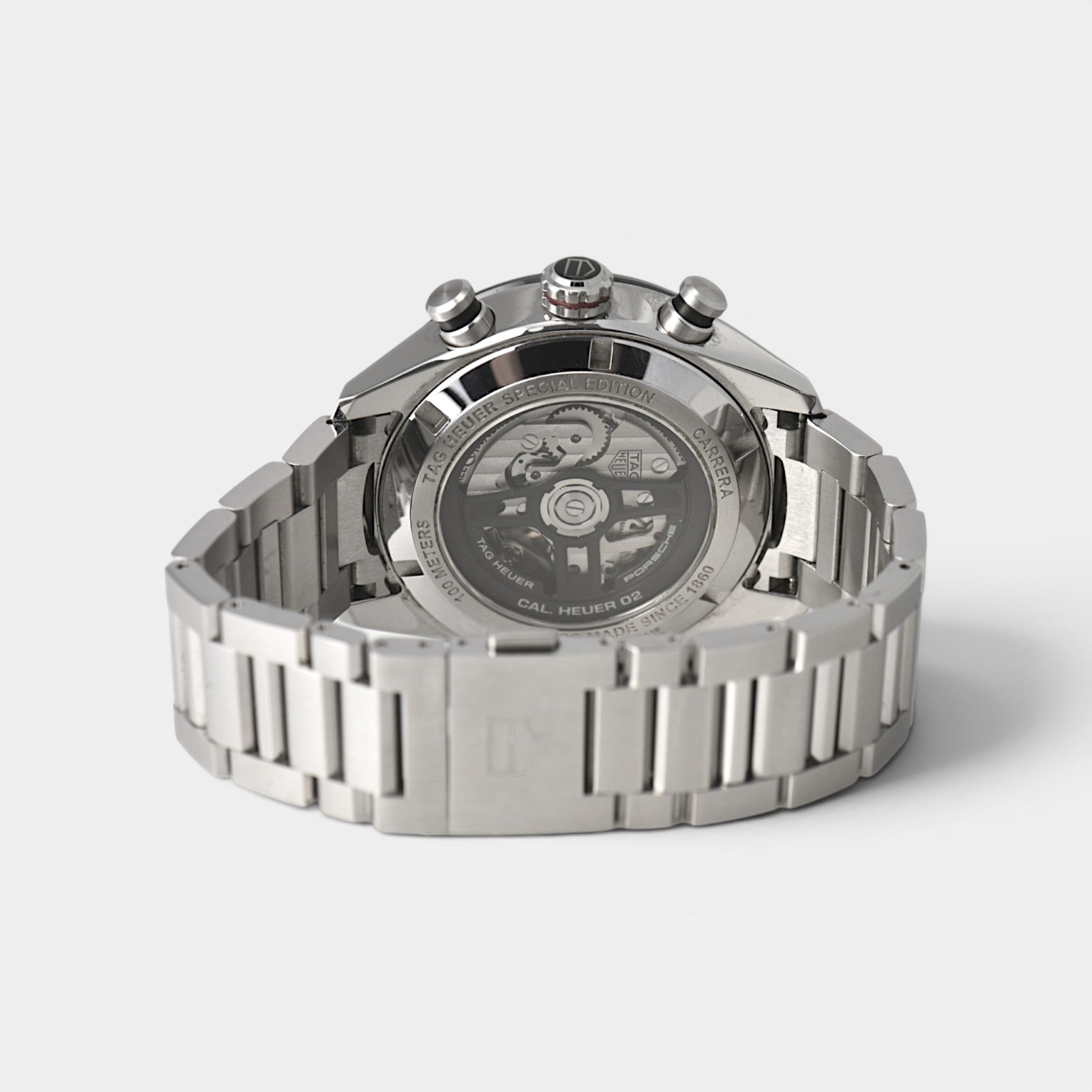 태그호이어 까레라 크로노그래프 x 포르쉐 오토매틱, 44 mm, 스틸